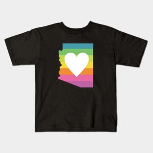 Arizona Rainbow Heart Kids T-Shirt